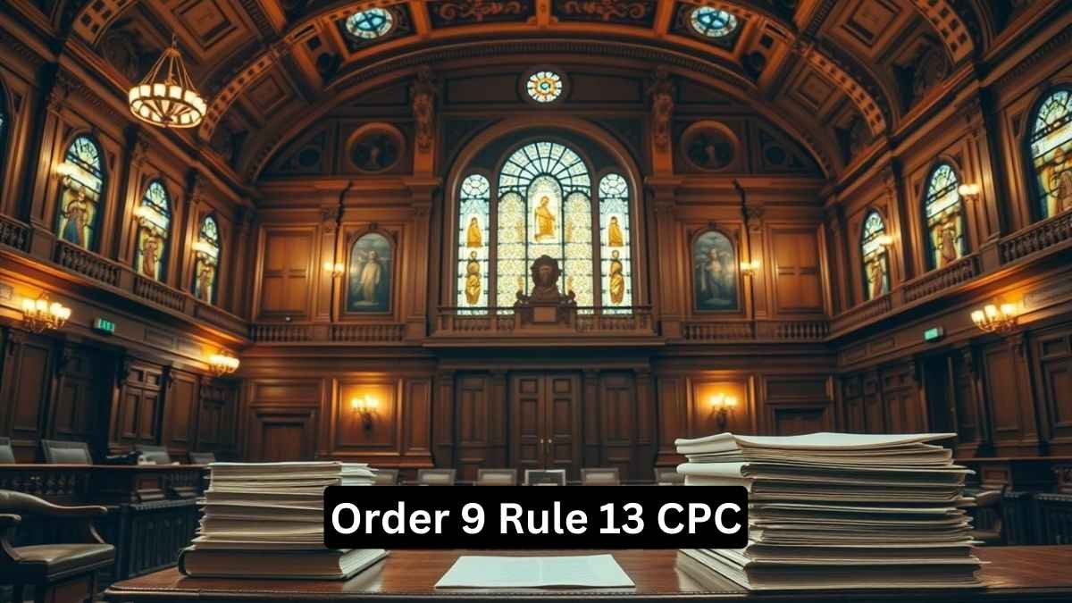 Order 9 Rule 13 CPC